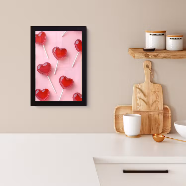 KitchenYeah - Cucina - Cornice per foto - Lecca-lecca - Cuori - Rosa — 2