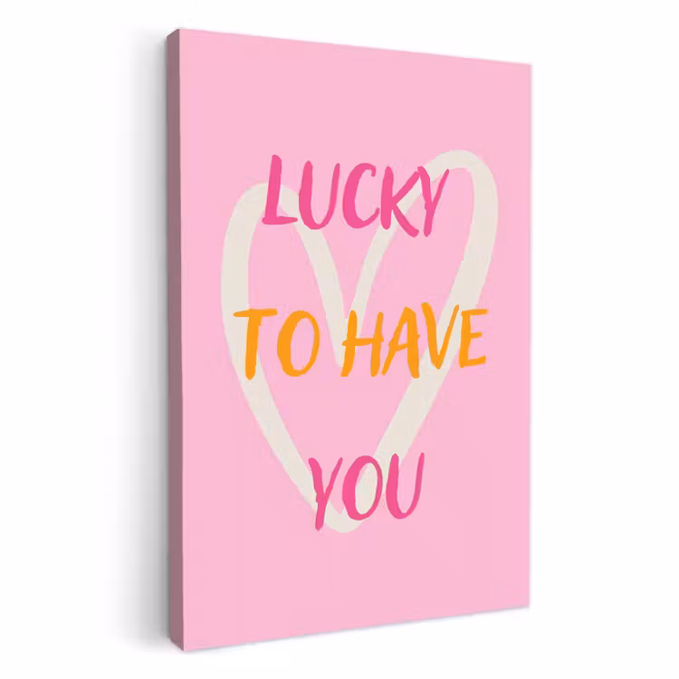 Dipinti su tela - Fortunato - Amore - San Valentino - Rosa — 1