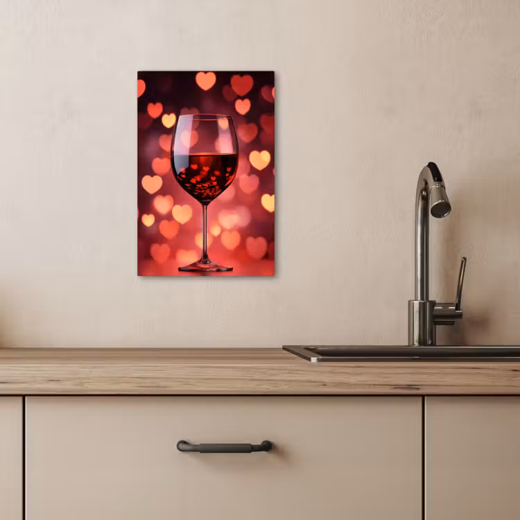 KitchenYeah - Cucina - Tela - Rosso - Vino - Cuori — 3