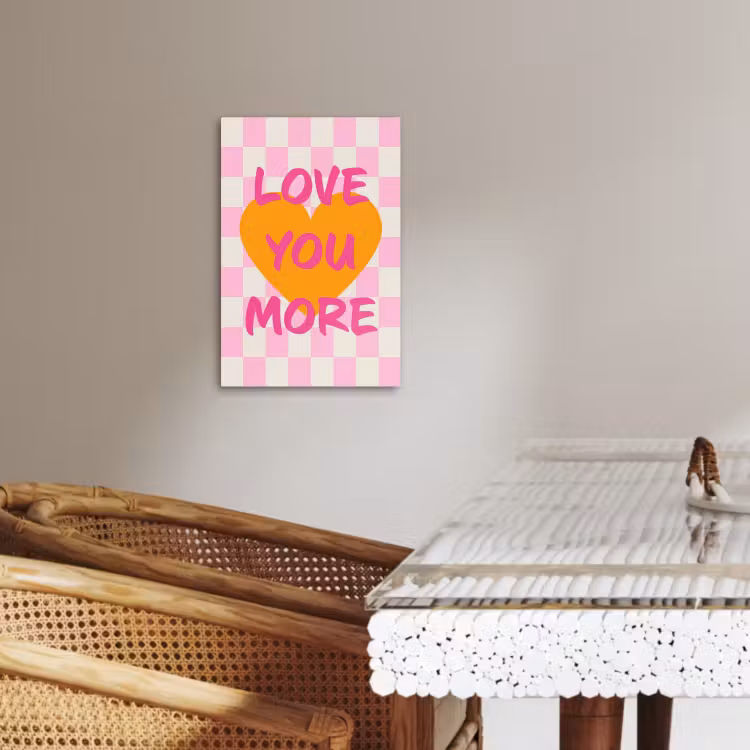 Dipinti su tela - San Valentino - Amore - Rosa - Arancione — 2
