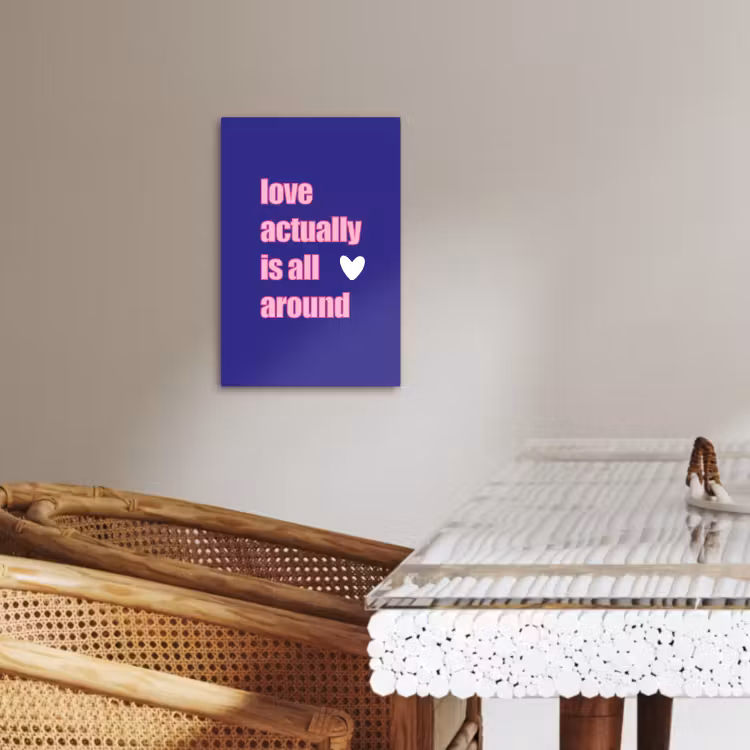 Dipinti su tela - Testo - San Valentino - Amore - Blu — 4