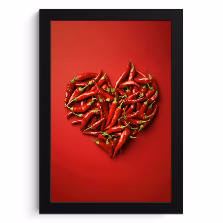 KitchenYeah - Cucina - Cornice per foto - Peperoni - Rossi - Cuore — 1