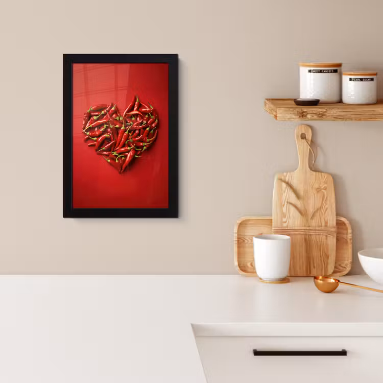 KitchenYeah - Cucina - Cornice per foto - Peperoni - Rossi - Cuore — 3
