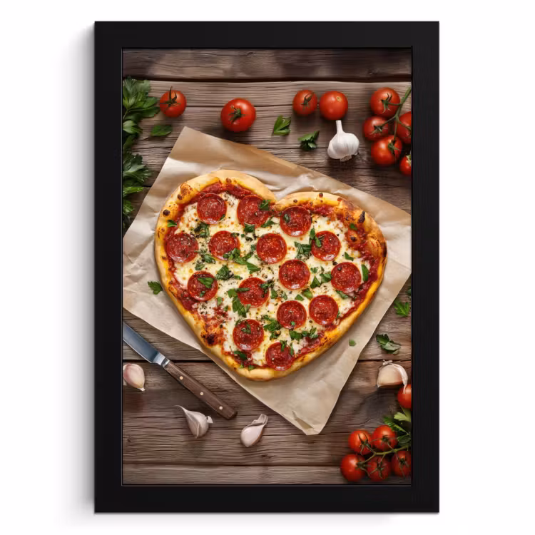 KitchenYeah - Cucina - Cornice per foto - Pizza - Cuore - Peperoni - Pomodoro — 1