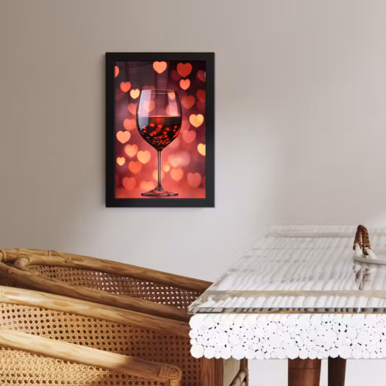 KitchenYeah - Cucina - Cornice per foto - Rosso - Vino - Cuori — 3