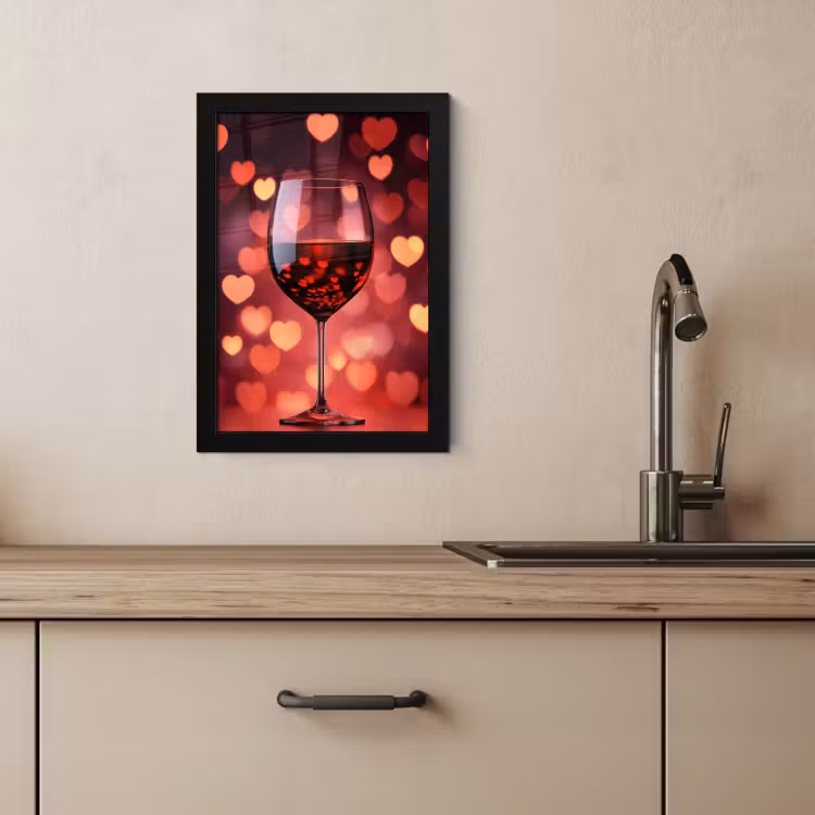 KitchenYeah - Cucina - Cornice per foto - Rosso - Vino - Cuori — 4