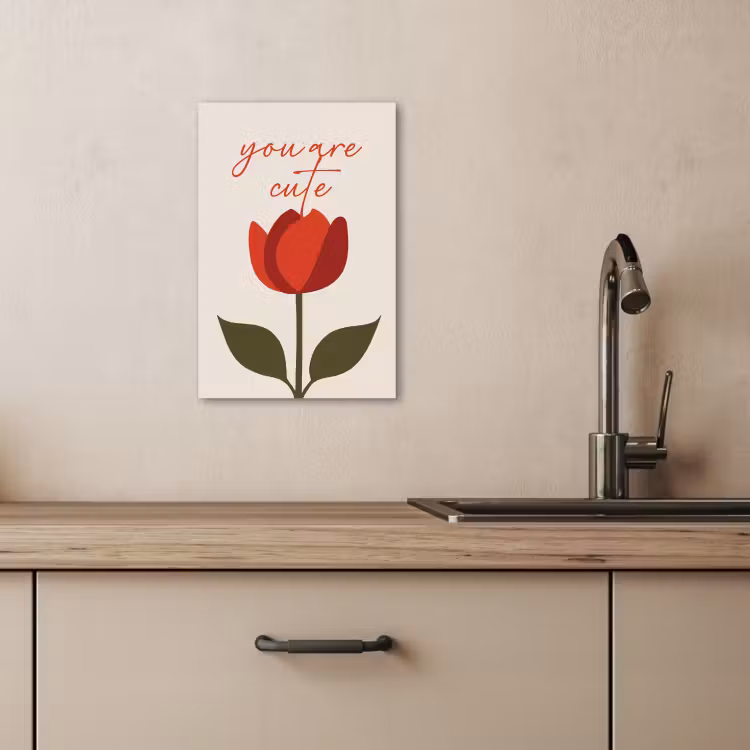 Dipinti su tela - Rosa - Rosso - Fiore - San Valentino — 2