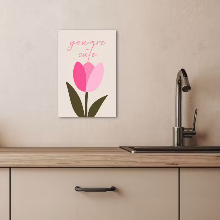 Dipinti su tela - Tulipano - Rosa - San Valentino - Fiore — 2