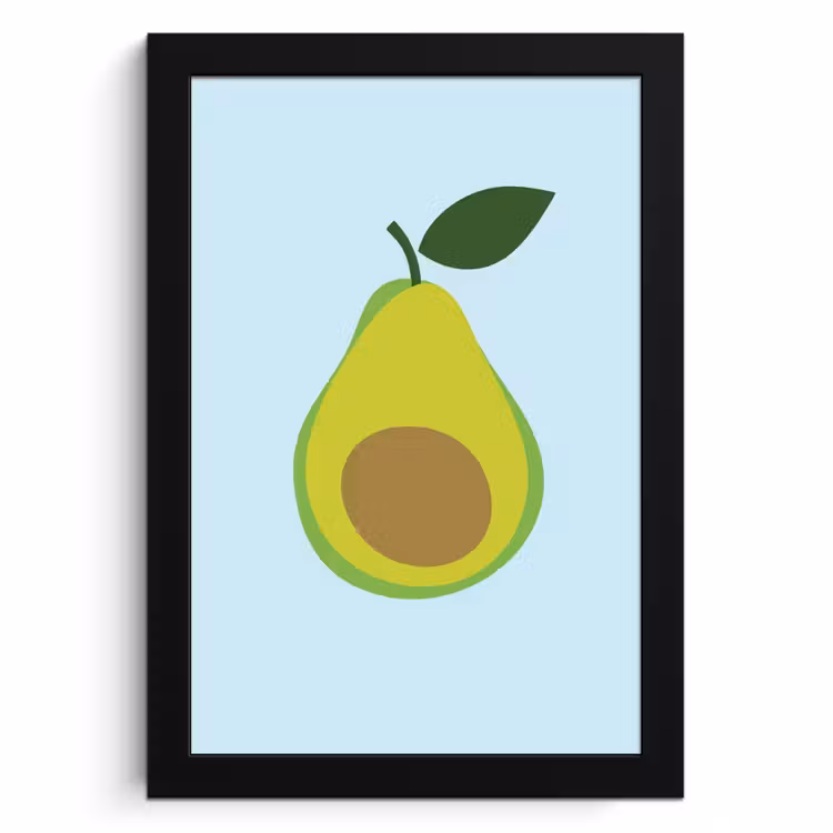 KitchenYeah - Cucina - Cornice per foto - Avocado - Illustrazione - Verde - Frutta — 1