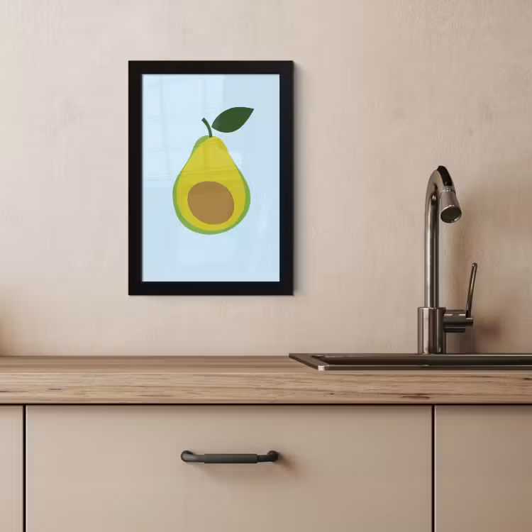 KitchenYeah - Cucina - Cornice per foto - Avocado - Illustrazione - Verde - Frutta — 2