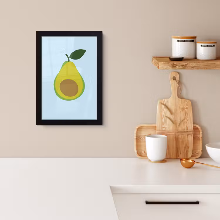 KitchenYeah - Cucina - Cornice per foto - Avocado - Illustrazione - Verde - Frutta — 3