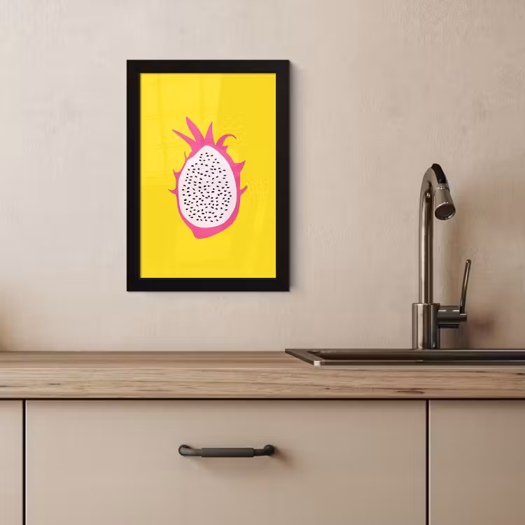 KitchenYeah - Cucina - Cornice per foto - Illustrazione - Frutto del drago - Colorato — 3