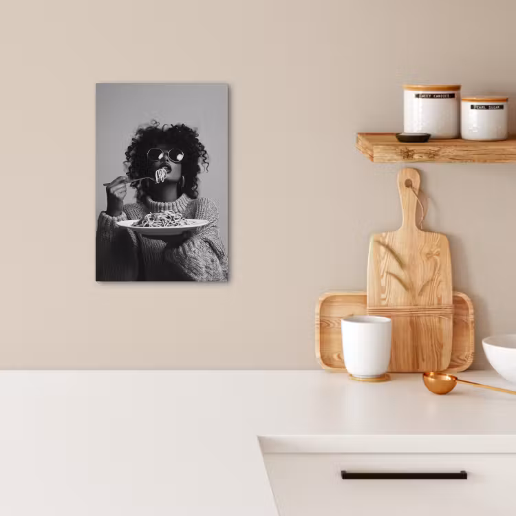 KitchenYeah - Cucina - Tela - Donna - Pasta - Nero - Bianco — 2