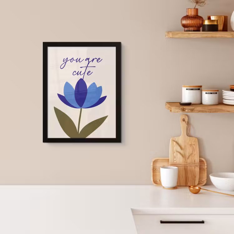 KitchenYeah - Cucina - Cornice per foto - Fiordaliso - San Valentino - Fiore - Blu — 2