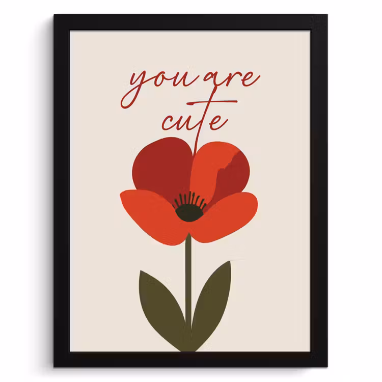 KitchenYeah - Cucina - Cornice per foto - Papavero - Fiore - Rosso - San Valentino — 1