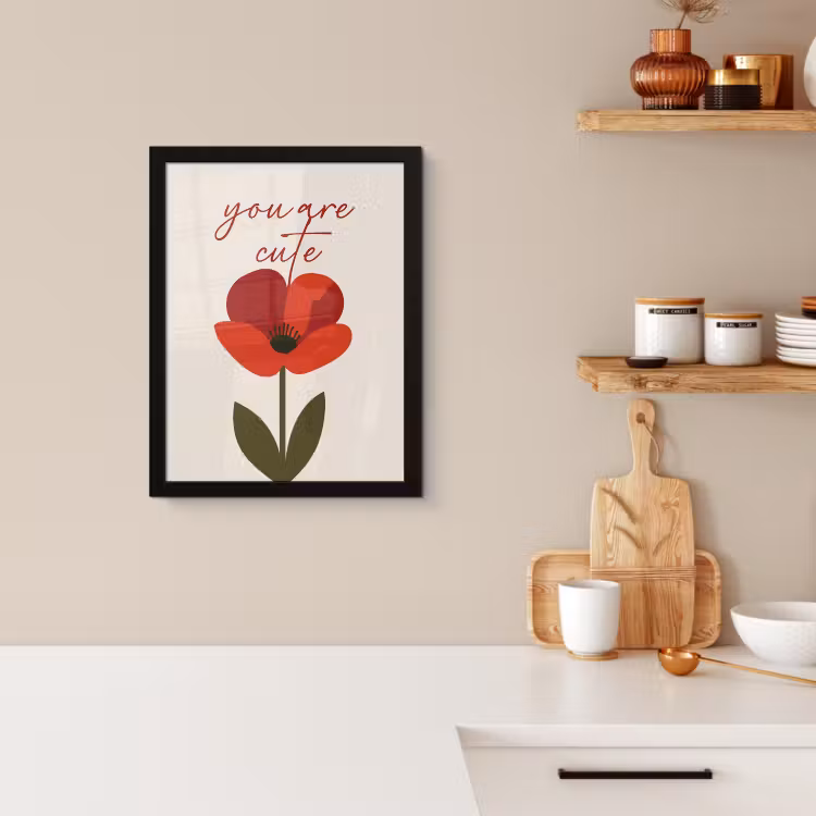 KitchenYeah - Cucina - Cornice per foto - Papavero - Fiore - Rosso - San Valentino — 3