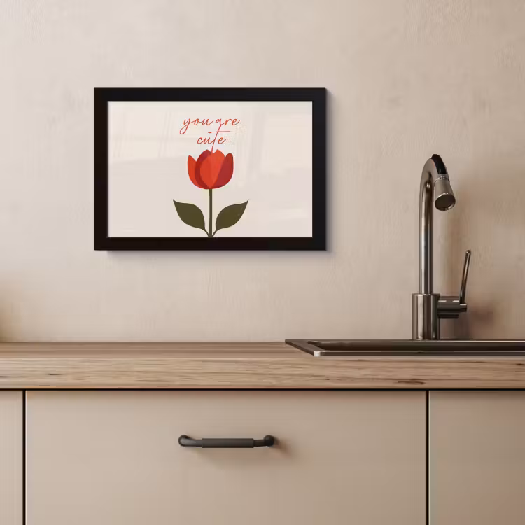 KitchenYeah - Cucina - Cornice per foto - Rosa - Rosso - Fiore - San Valentino — 3