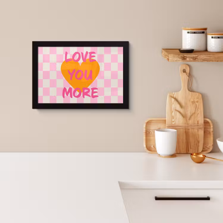 KitchenYeah - Cucina - Cornice per foto - San Valentino - Amore - Rosa - Arancione — 2