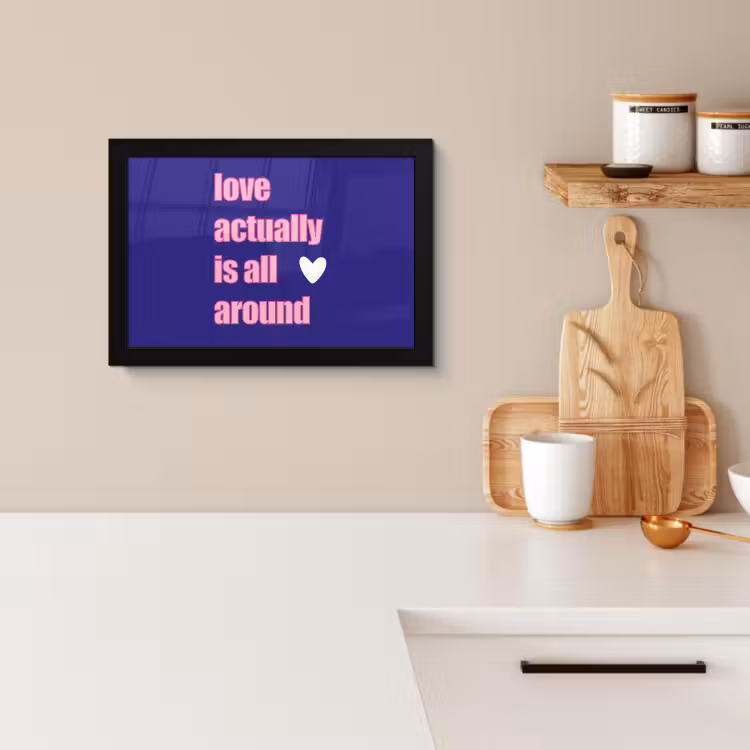 KitchenYeah - Cucina - Cornice per foto - Testo - San Valentino - Amore - Blu — 2