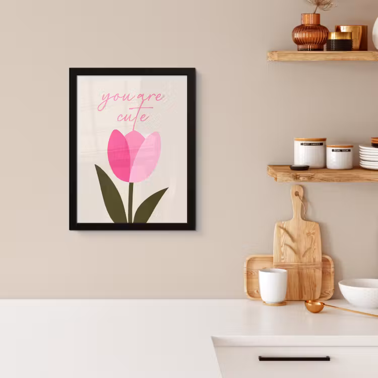 KitchenYeah - Cucina - Cornice per foto - Tulipano - Rosa - San Valentino - Fiore — 2