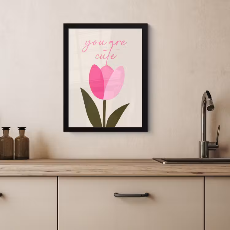 KitchenYeah - Cucina - Cornice per foto - Tulipano - Rosa - San Valentino - Fiore — 3