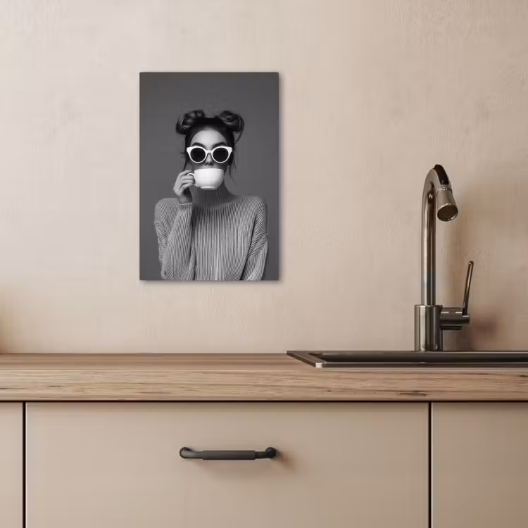 KitchenYeah - Cucina - Tela - Donna - Caffè - Nero - Bianco — 2