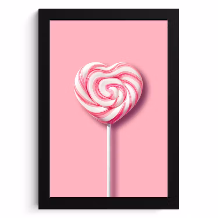 KitchenYeah - Cucina - Cornice per foto - Caramella - Lecca-lecca - Cuore - Rosa — 1