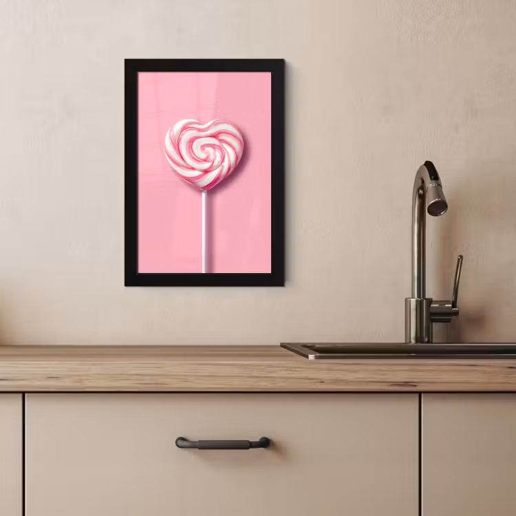 KitchenYeah - Cucina - Cornice per foto - Caramella - Lecca-lecca - Cuore - Rosa — 3