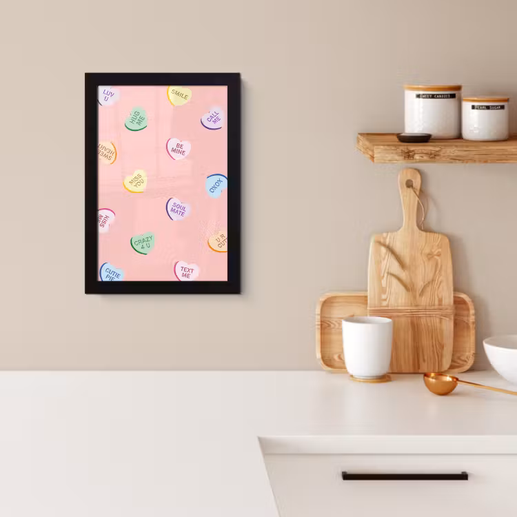 KitchenYeah - Cucina - Cornice per foto - Cuore - Caramelle - Pastello - Testo — 2