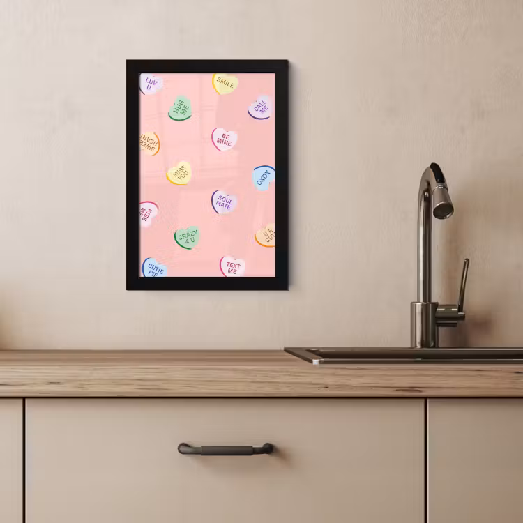 KitchenYeah - Cucina - Cornice per foto - Cuore - Caramelle - Pastello - Testo — 3