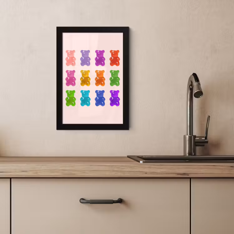 KitchenYeah - Cucina - Cornice per foto - Orso - Colorato - Caramella — 2
