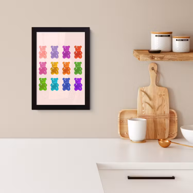 KitchenYeah - Cucina - Cornice per foto - Orso - Colorato - Caramella — 4