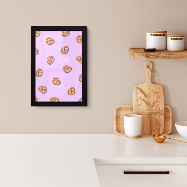 KitchenYeah - Cucina - Cornice per foto - Pretzel - Cibo - Viola — 2