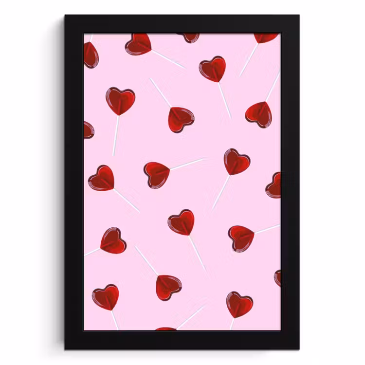 KitchenYeah - Cucina - Cornice per foto - Rosa - Cuore - Lecca-lecca - Caramella — 1