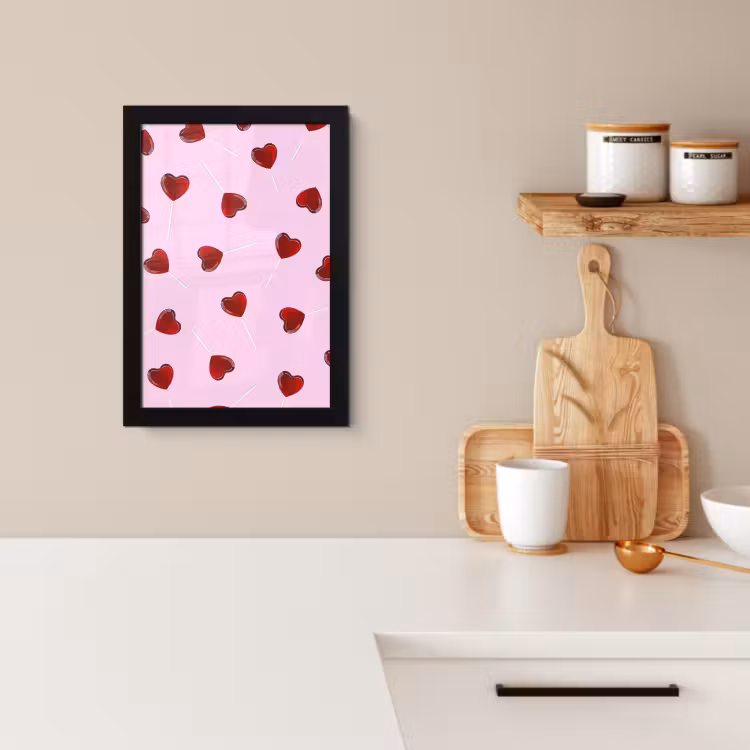 KitchenYeah - Cucina - Cornice per foto - Rosa - Cuore - Lecca-lecca - Caramella — 2