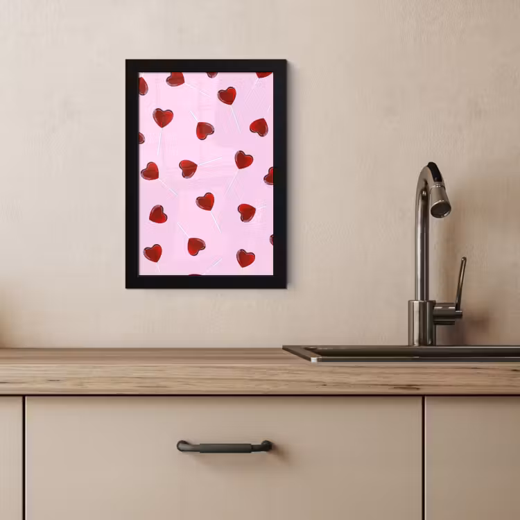 KitchenYeah - Cucina - Cornice per foto - Rosa - Cuore - Lecca-lecca - Caramella — 3