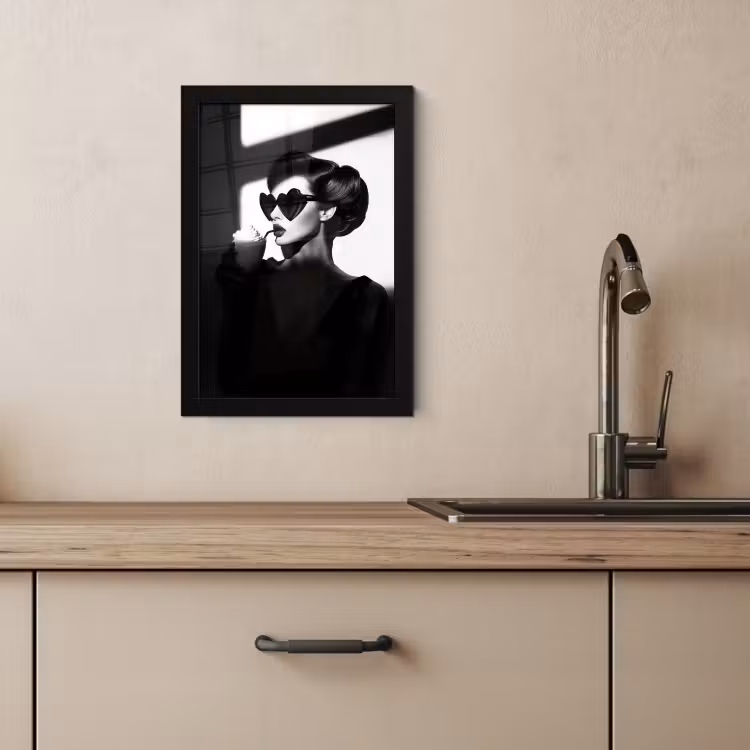 KitchenYeah - Cucina - Cornice per foto - Donna - Nero - Cuore — 3