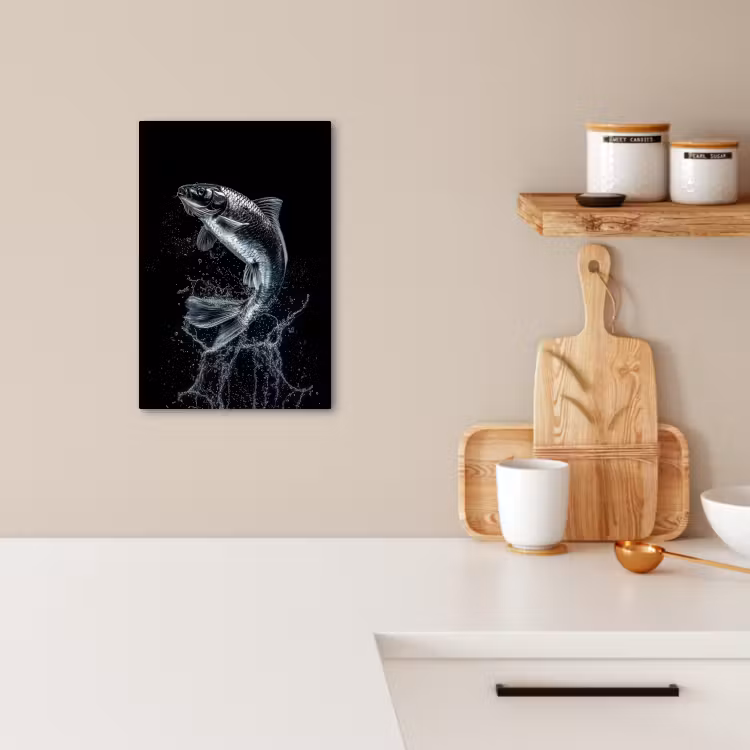 KitchenYeah - Cucina - Tela - Pesce - Koi - Nero - Acqua — 4