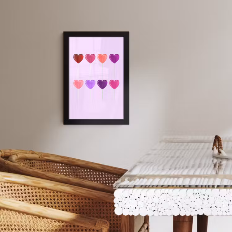 KitchenYeah - Cucina - Cornice per foto - Lecca-lecca - Cuore - Rosa - Caramella — 3