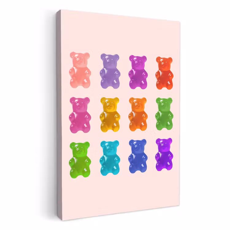 KitchenYeah - Cucina - Tela - Orso - Colorato - Caramella — 1