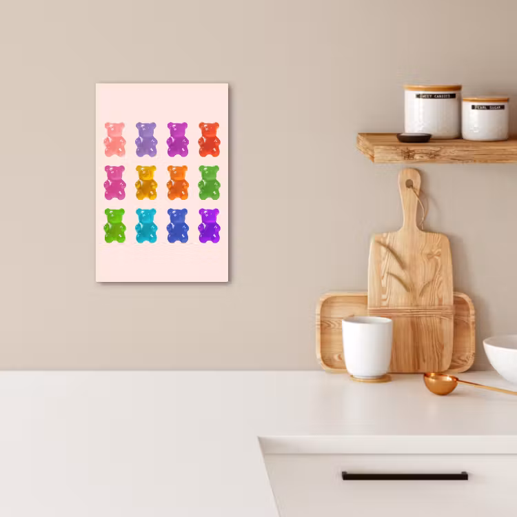 KitchenYeah - Cucina - Tela - Orso - Colorato - Caramella — 2