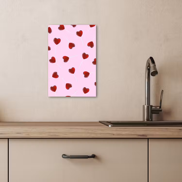 KitchenYeah - Cucina - Tela - Rosa - Cuore - Lecca-lecca - Caramella — 4