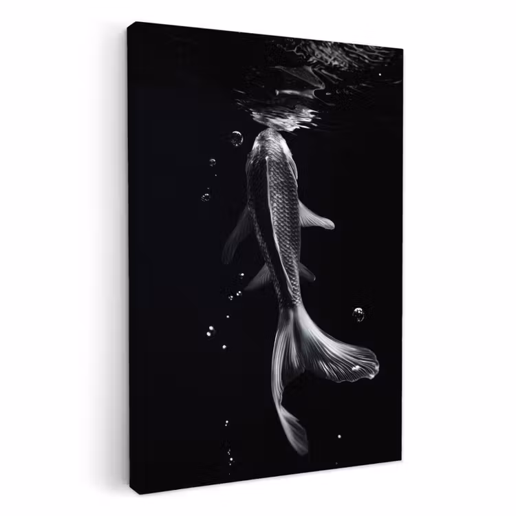 KitchenYeah - Cucina - Tela - Koi - Pesce - Acqua - Nero — 1
