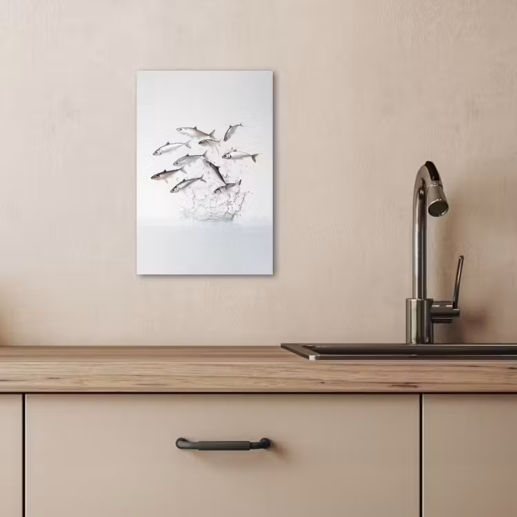 KitchenYeah - Cucina - Tela - Pesce - Acqua - Bianco — 4