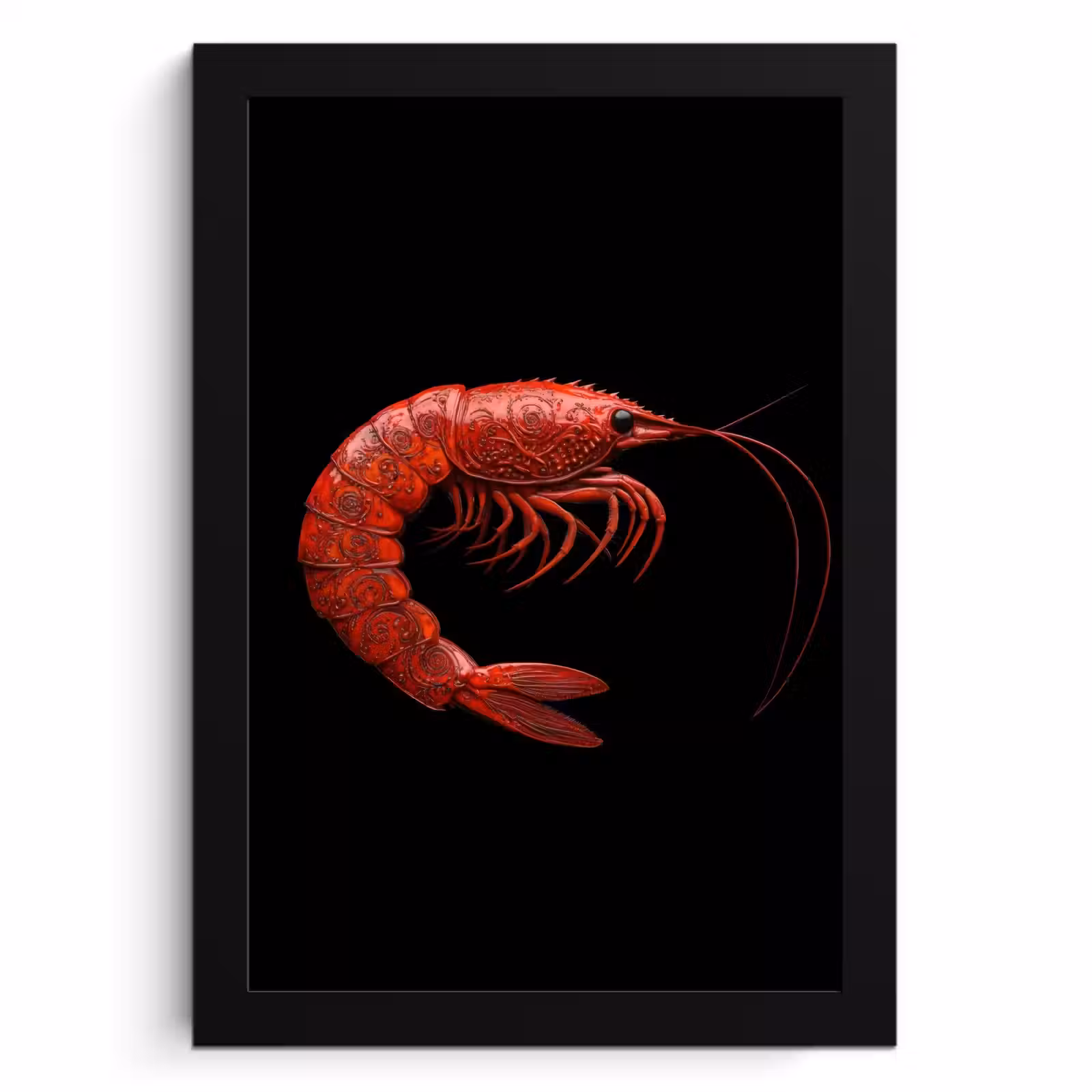 KitchenYeah - Cucina - Cornice per foto - Gambero - Rosso - Animali — 1