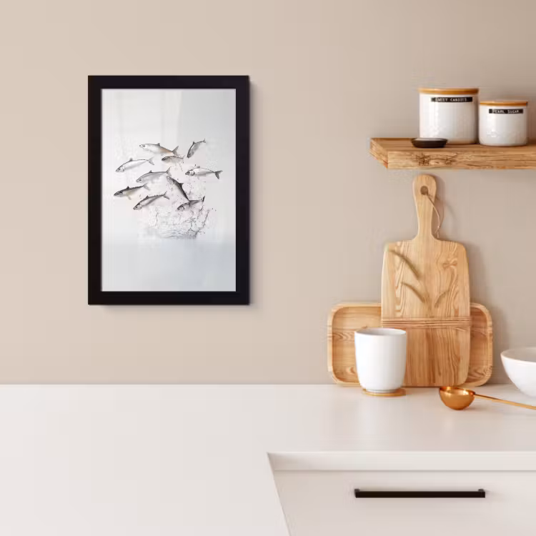 KitchenYeah - Cucina - Cornice per foto - Pesce - Acqua - Bianco — 3
