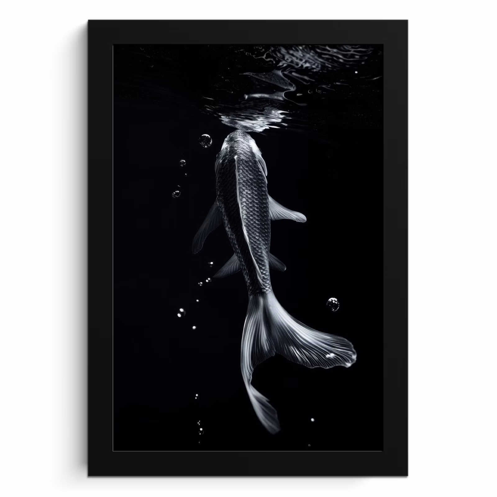 KitchenYeah - Cucina - Cornice per foto - Koi - Pesce - Acqua - Nero — 1