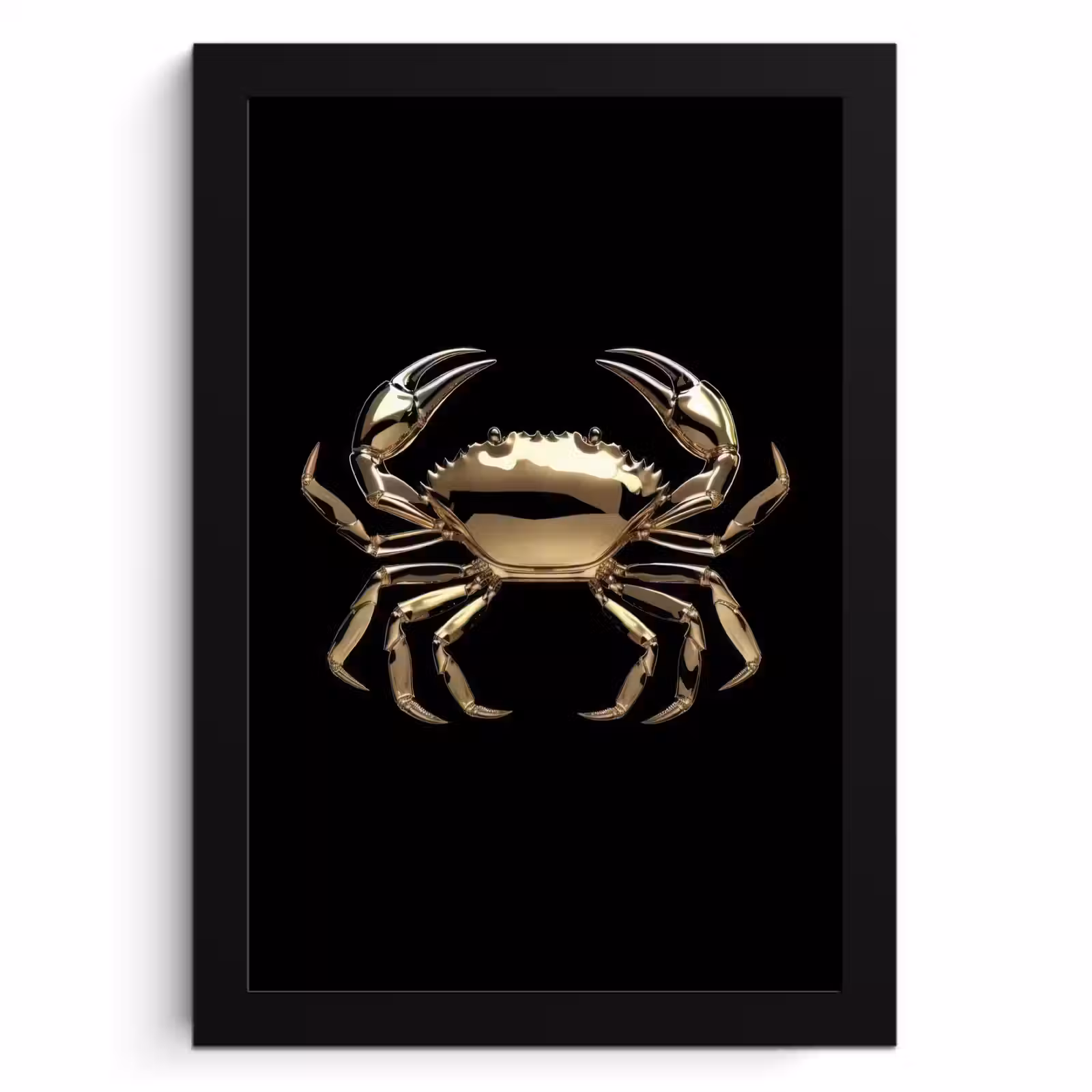 KitchenYeah - Cucina - Cornice per foto - Oro - Granchio - Animali - Nero — 1