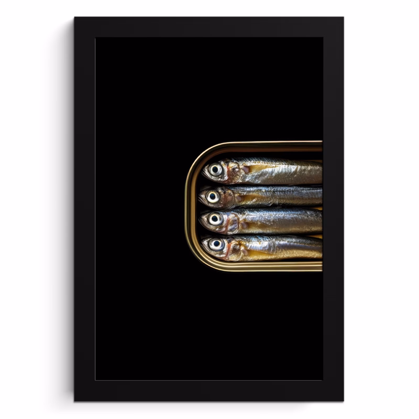 KitchenYeah - Cucina - Cornice per foto - Sardine - Lattina - Nero - Pesce — 1