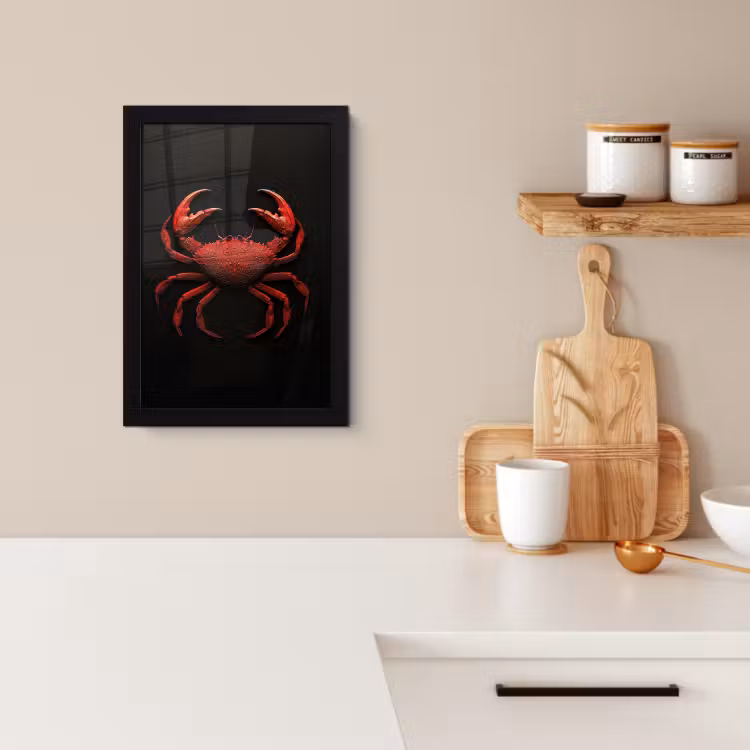 KitchenYeah - Cucina - Cornice per foto - Granchio - Rosso - Pesce - Crostacei — 2